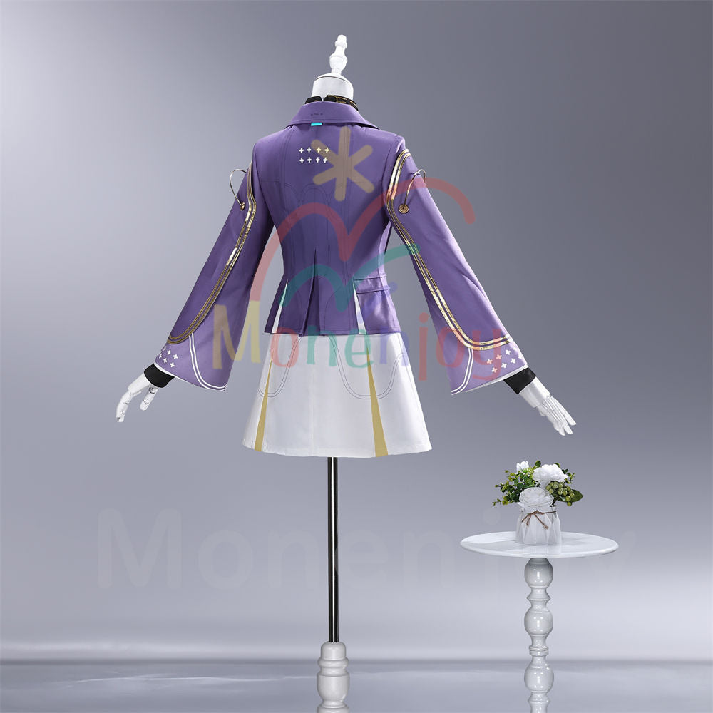 Monenjoy　鳴潮 エイメス コスプレ衣装　学生服　ユニフォーム　高校生制服　紫色 Monenjoy