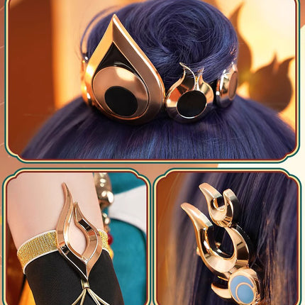 Monenjoy 崩壊スターレイル 雲璃（うんり） コスプレ衣装　ワンピース　礼服　かわいい　豪華アクセサリー　武器レプリカ追加可能 - Monenjoy