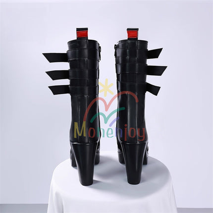 Monenjoy Zenless Zone Zero Ukinami Yuzuha Cosplay Props Shoes Boots Long Boots Black Landmine Type Ukinami Yuzuha Kaidanya Event Toys 