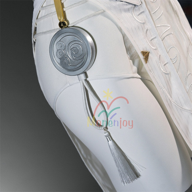 Monenjoy　ゼンゼロ 葉瞬光 　コスプレ　2形態　白色尻尾付　プリントタイツ付　刺繍柄　 Ye Shunguang　  3d樹脂製パーツ　雲嶽山　コスチューム　イベント　　