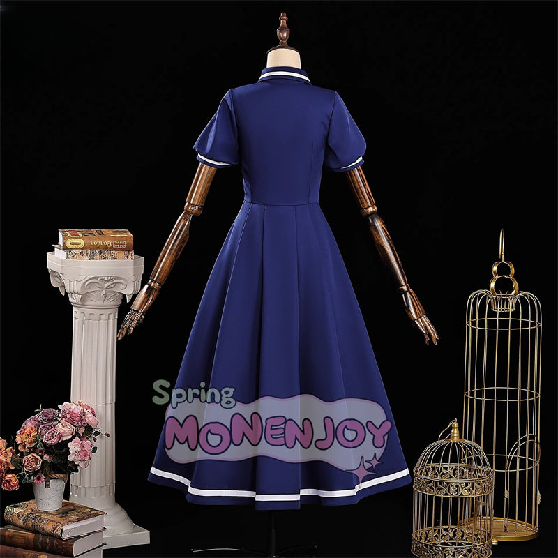 Monenjoy Cardcaptor Sakura Sakura Kinomoto Syaoran Li Summer Uniform Cosplay Costume Elementary School Uniform Sailor Suit with Embroidered Logo Anime Complete Reproduction Junior High School Uniform Ver.