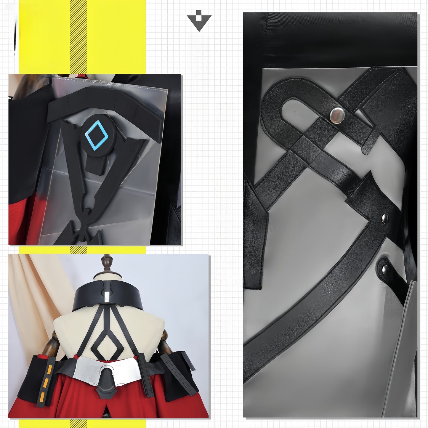 Monenjoy コスプレ衣装　 アークナイツ 星6　ギルベルタ　尻尾＋耳飾り＋イヤリング付　実物化　3d樹脂アクセサリー　 コスプレ衣装イベント - Monenjoy