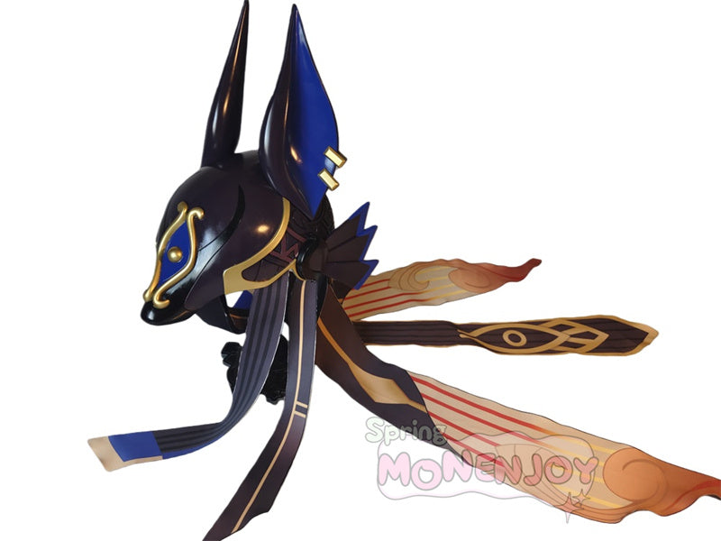 Monenjoy　原神　セノ　ヘルメット　コスプレ道具　武器モデル　舞台道具　FRP＋PUレザー　イベント