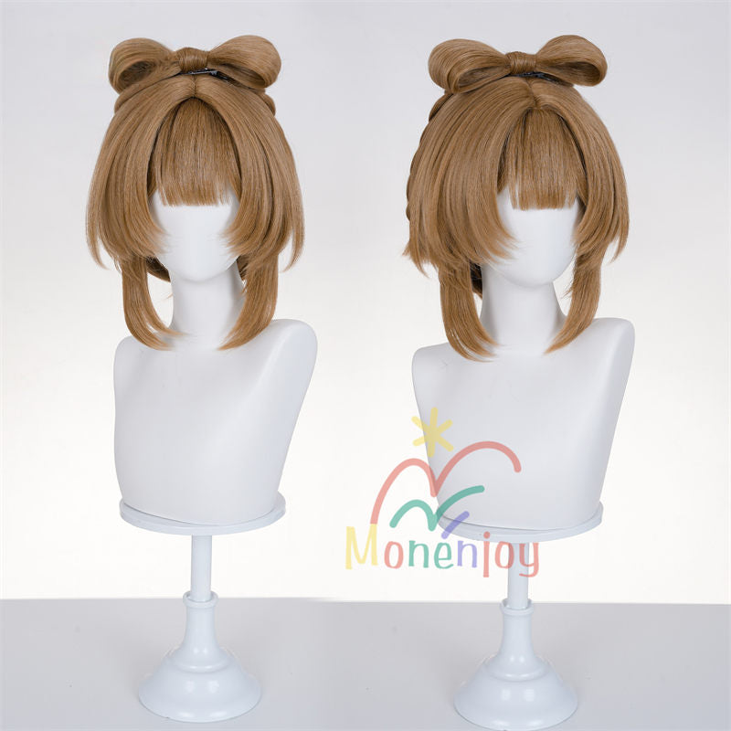 Monenjoy 原神　ヨォーヨ　カツラ　36cm　 新年会　コスプレ　イベント　ウィッグ　鬘　道具　アクセサリー