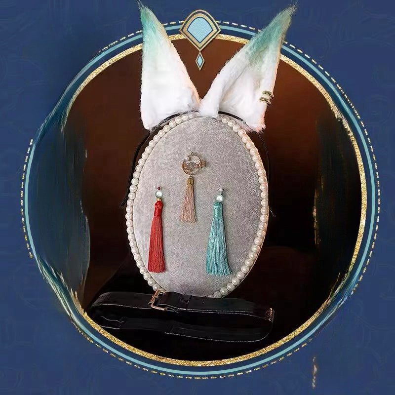 Monenjoy 崩壊スターレイル KFCコラボ 椒丘 飛霄 コスプレ衣装　耳飾り+イヤリング＋キャッツアイのブレスレット付　仙舟「曜青」の天撃将軍 　コスプレ　衣装　イベント　金属製パーツ　イベント　仮装　ハロウィン - Monenjoy