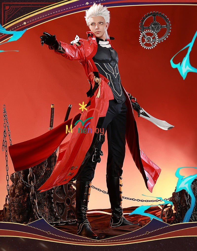 Monenjoy 崩壊スターレイル×Fate[UBW]コラボ アーチャー Archer  人工革　聖杯 コスプレ衣装  コスチュームセット おしゃれ 巡狩・量子