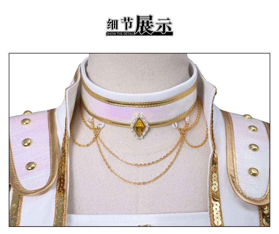 Monenjoy KPOP Girls! Demon Hunters Mira White Cosplay Costume Live Clothes Stage Clothes KPop Demon Hunters