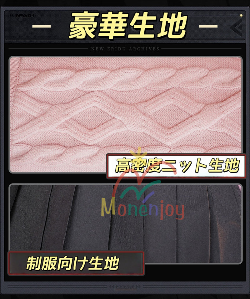 納品 Monenjoy　ゼンレスゾーンゼロ　浮波柚葉　コスプレ衣装　　タリー刺繍　セーラー服　ネイルチップ+デカール贈り　Ukinami Yuzuha　怪啖屋　ミニスカート　イベント セーターコートGS1930