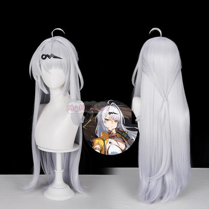 Monenjoy ゼンゼロ イーシェン 儀玄 コスプレ ウィッグ　カツラ　白色　ンレスゾーンゼロ　つげ毛　85cm　