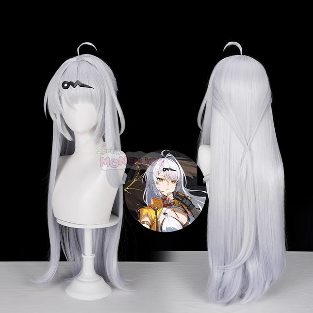 Monenjoy ゼンゼロ イーシェン 儀玄 コスプレ ウィッグ カツラ 白色 ンレスゾーンゼロ つげ毛 85cm  - Monenjoy