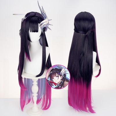 Monenjoy 崩壊スターレイル　セイレンス　ウィッグ　100cm　カツラ　Hysilens 女騎士 オンパロス　コスプレ道具　イベントGSwig002