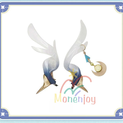 Monenjoy　原神　ラウマ　コスプレ衣装　 Lauma 　3d樹脂製髪飾り追加　ナド・クライ 　イベント　霜月の子 白銀の鹿座 　コスチュームgs1915