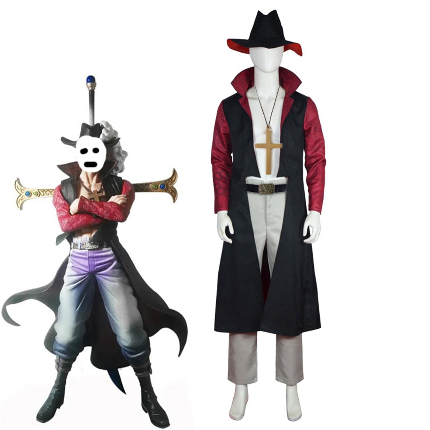 Monenjoy ONEPIECE 東の海編 鷹の目のミホーク 海兵狩 衣装 ユニフォーム　礼服　コスチューム　少年漫画　COS　ハロウィン　舞台衣装　学園祭　クリスマス　イベント - Monenjoy