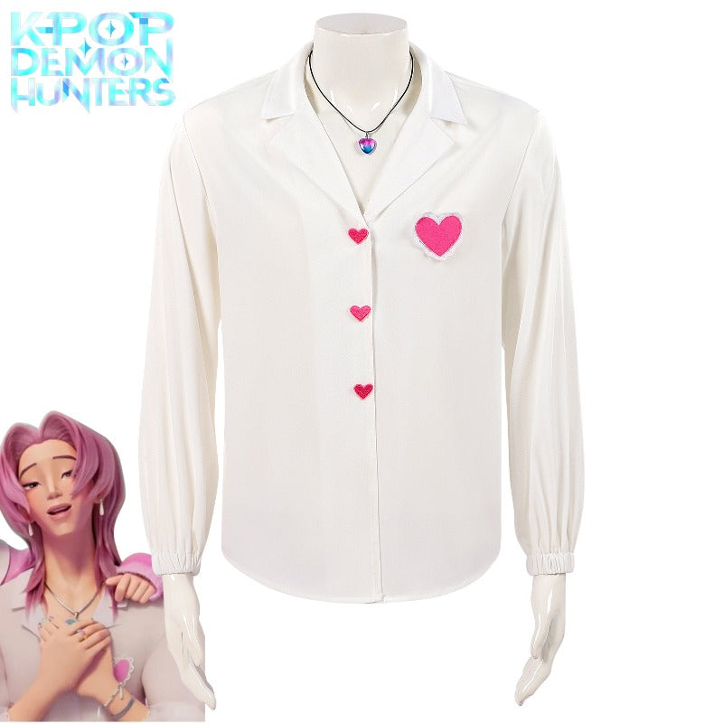 Monenjoy 　KPOPガールズ！デーモン・ハンターズ  サジャ・ボーイズ 　Romance シャツ　コスプレ衣装　ハントリックス　舞台服　Kpop Demon Hunters Romance