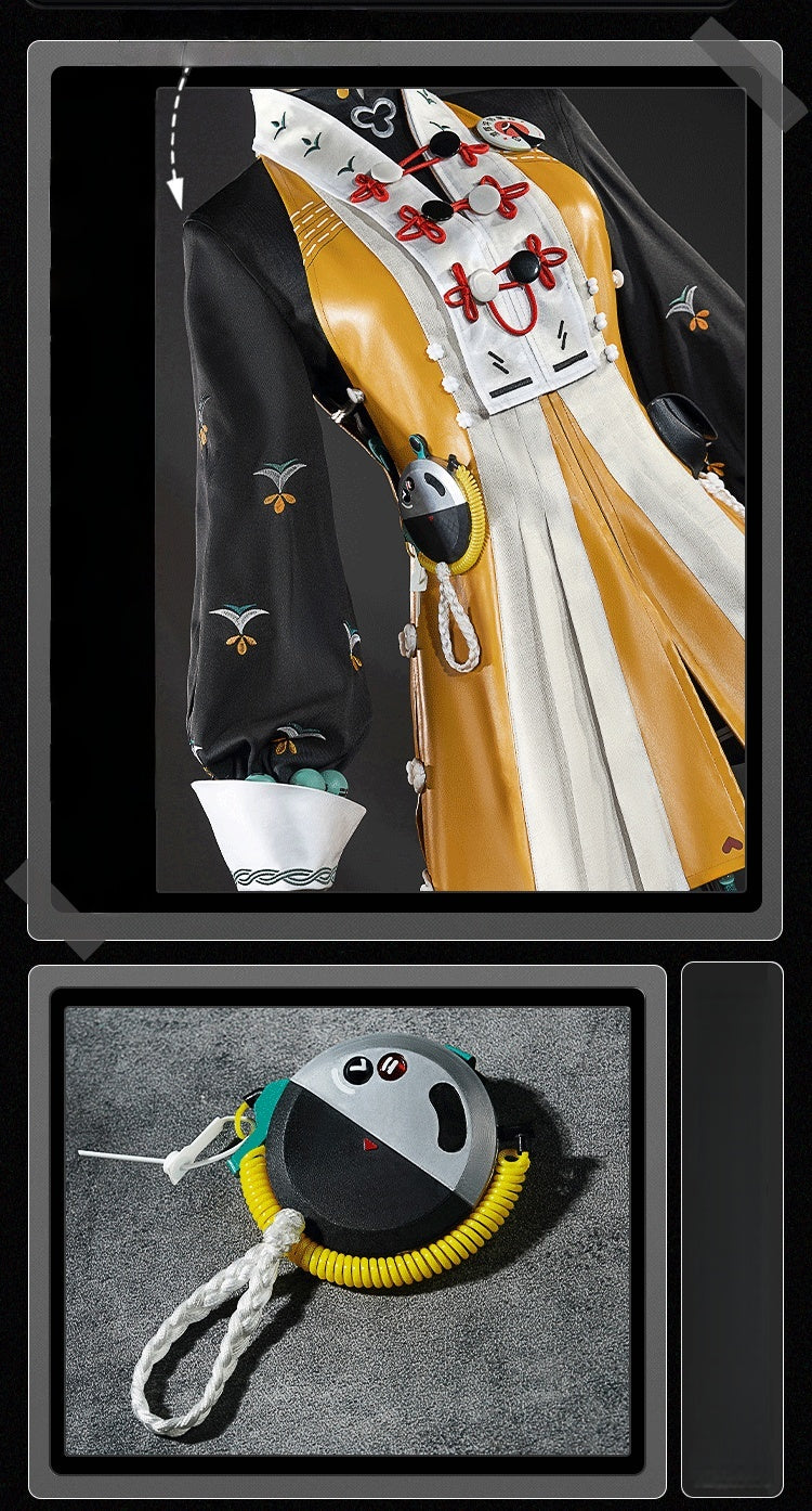 Monenjoy Zenless Zone Zero The Destination of Clouds Rin Cosplay Costume Rin-chan (New Costume) Anniversary Ver.2.0 kosu Cosplay Costume Embroidered Logo Earrings + Earrings Mount Ungaku One Piece Cosplay Costume 