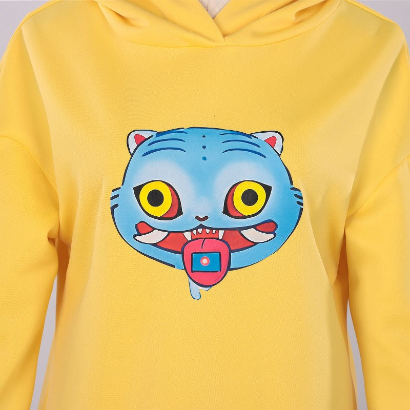Monenjoy　KPOPガールズ! デーモン・ハンターズ　ゾーイ 　パーカー　黄色　オーバーサイズパーカー　 子供　ルミ　ミラ　 コスプレ衣装　舞台服　黒色　キラキラ　ライブ服　KPop Demon Hunters