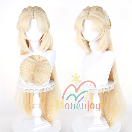 Monenjoy 原神　ニコリヤン　ウィッグ　NicoleReeyn  100cm コスプレ道具　カツラ　イベント GSwig1015