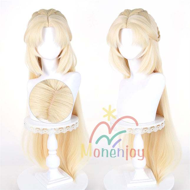 Monenjoy 原神　ニコリヤン　ウィッグ　NicoleReeyn  100cm コスプレ道具　カツラ　イベント GSwig1015