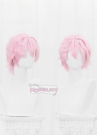 Monenjoy 原神　ダリア　ウィッグ　 Dahlia　ピンク色　コスプレ道具 長28cm　礼賛の祝祭　イベント　カツラGS1400 - Monenjoy