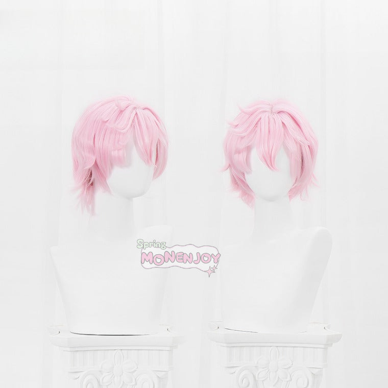 Monenjoy 原神　ダリア　ウィッグ　 Dahlia　ピンク色　コスプレ道具 長28cm　礼賛の祝祭　イベント　カツラGS1400 - Monenjoy