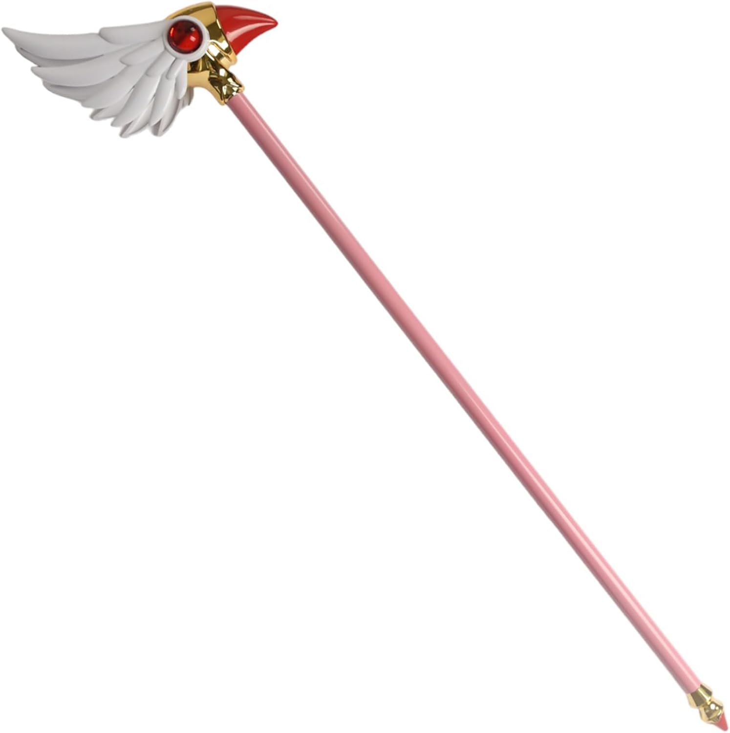 Monenjoyカードキャプターさくら 魔法の杖 封印の杖 透明感 星の杖 85cm クリアカード 魔法少女 道具 武器 魔法の杖 ステッキ 可愛い 樹脂 コスプレ道具 撮影道具 おもちゃ 手遊び ハロウィン コスプレ 武器 道具 用具 ハロウィン イベント - Monenjoy