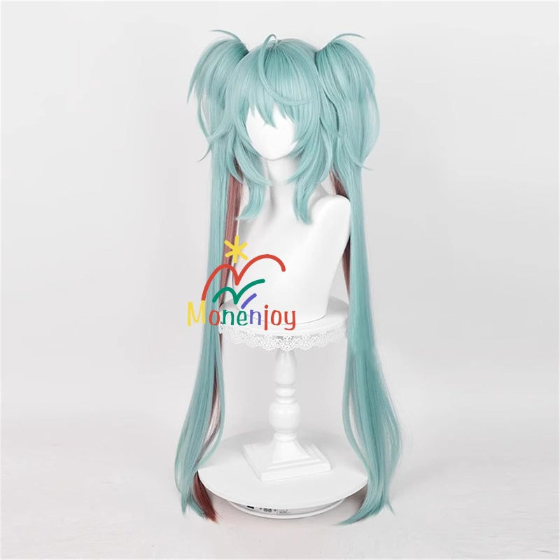 Monenjoy　初音ミク　かつら 鬘 WIG ヴァンパイア 吸血鬼 ウィッグ ネット付き コスプレ　ツインテール カツラ グッズ アニメ コスプレ道具GS1320 - Monenjoy