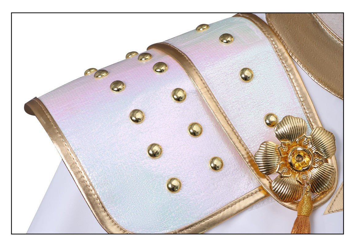 เพลิดเพลินไปกับ KPOP Girls! ชุดคอสเพลย์ Demon Hunters Zoe Mila White สำหรับการแสดงสดและการแสดงบนเวที 