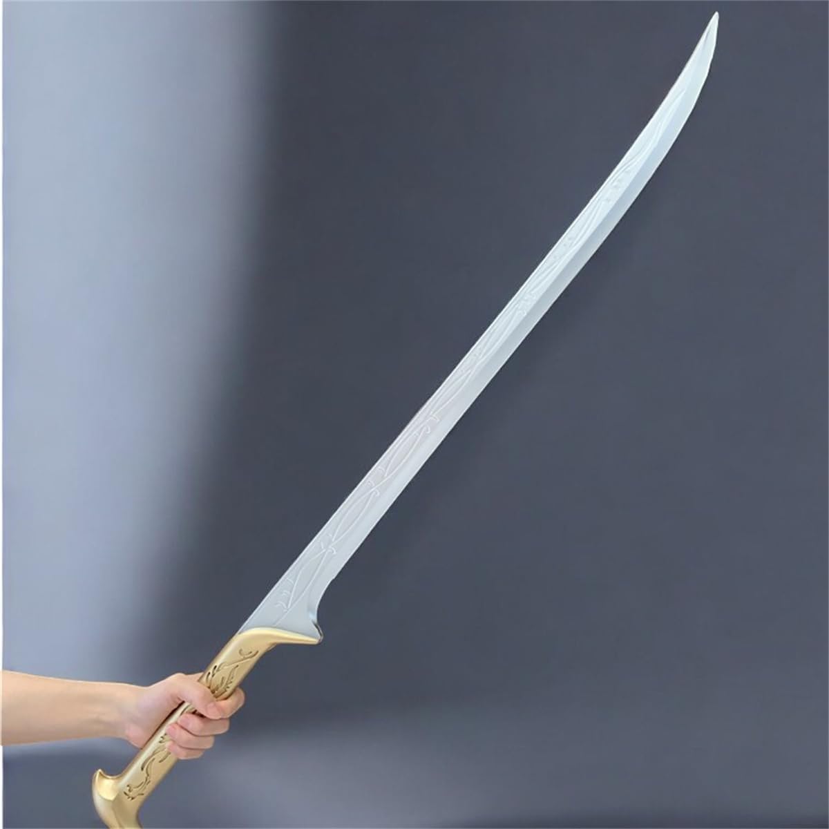 Monenjoy ウィッチャー3 ワイルドハント 西洋剣 105cm ウレタン樹脂製 片手剣 レプリカ武器 PU製 銀の剣 手作り 撮影道具 ヒーロー 戦士 仮装 パーティーグッズ コスプレグッズ 手遊び コスプレ小物 ソード コスプレ道具 イベント おもちゃ ハロウィン（単品） - Monenjoy