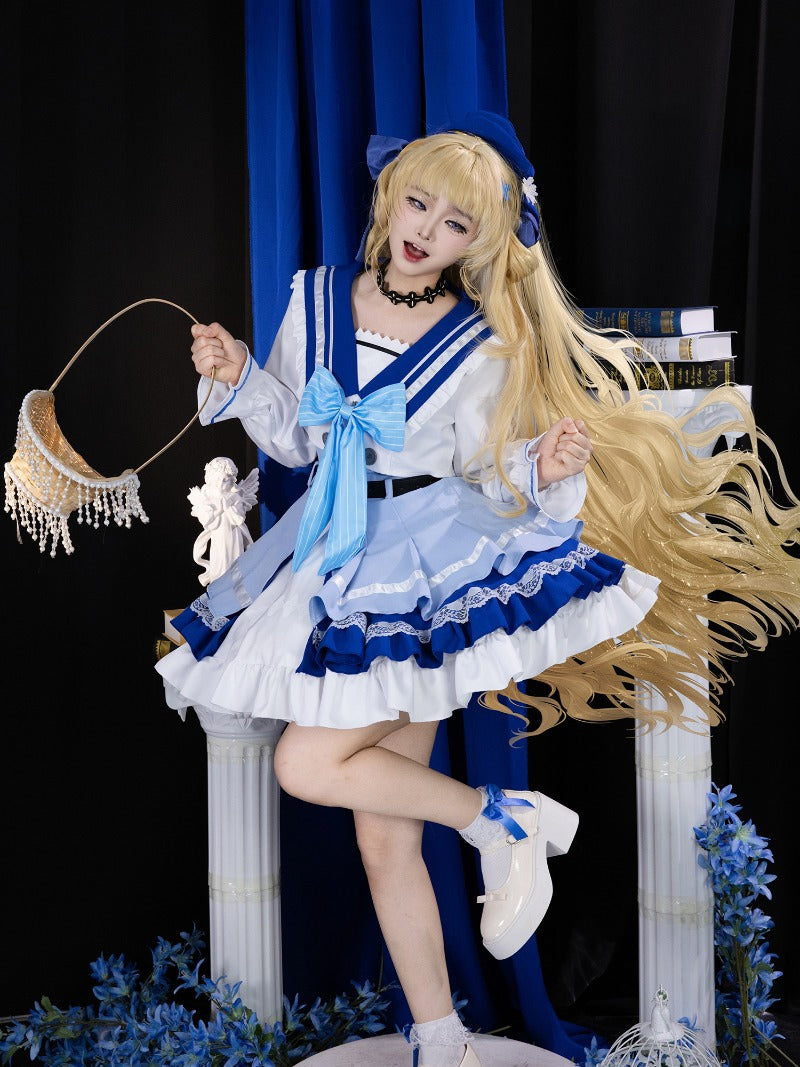 「在庫限り・完売次第終」Monenjoy　鳴潮　ローソンコラボ　フィービー　コスプレ衣装　ワンピース　ドレス　セーラー服　ロリータ　共鳴者　コスチューム　イベント　かわいい　