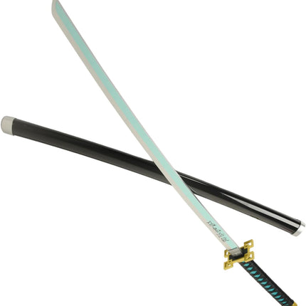 Monenjoy 鬼滅の刃　日輪刀 時透 無一郎 76cm 子供 手遊び 大正時代 サムライ 美術刀　ときとう むいちろう おもちゃ レプリカ 木製造 　イベント キッズ コスプレ道具 仮装 ハロウィン COS cosplay