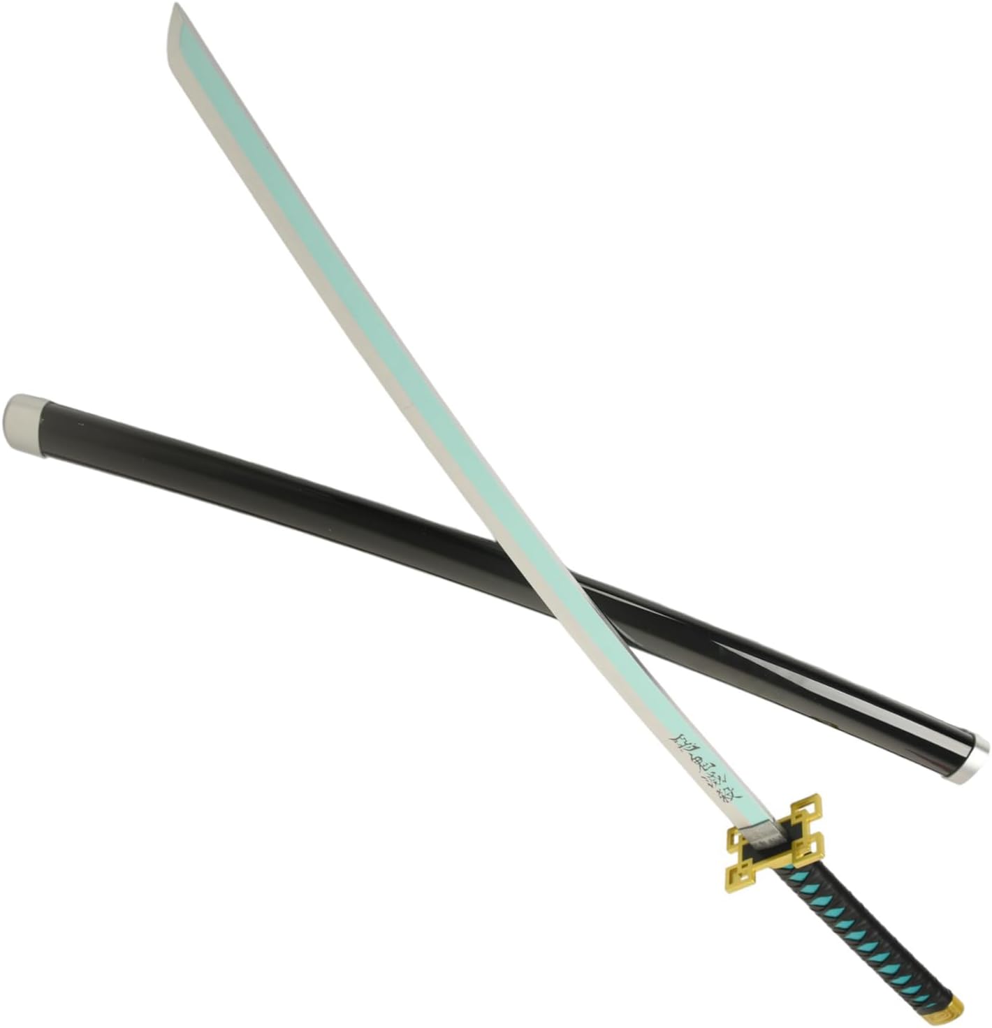 Monenjoy 鬼滅の刃　日輪刀 時透 無一郎 76cm 子供 手遊び 大正時代 サムライ 美術刀　ときとう むいちろう おもちゃ レプリカ 木製造 　イベント キッズ コスプレ道具 仮装 ハロウィン COS cosplay - Monenjoy