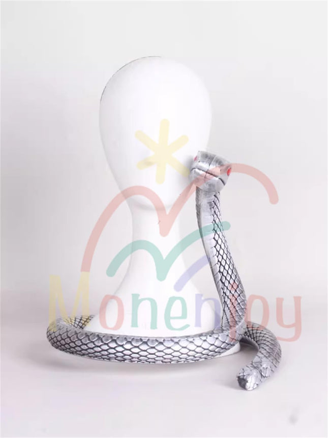 Monenjoy 鬼滅の刃 コスプレ道具 蛇柱 鏑丸 白蛇 115cm 武器 伊黒 小芭内 PU製 手作り 撮影道具 DIY コスプレ道具 イベント おもちゃ ハロウィン - Monenjoy