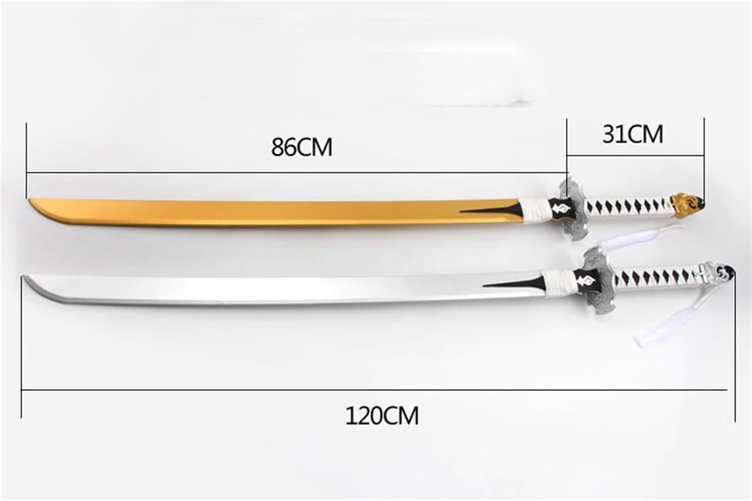 Monenjoy ニーアオートマタ レプリカコスプレ道具　 105cm PU製造 白の契約 黒の誓約 2B 9S 　花火大会 学園祭 ハロウィン 道具 武器 美術刀 ニーアオートマタ コスプレ - Monenjoy