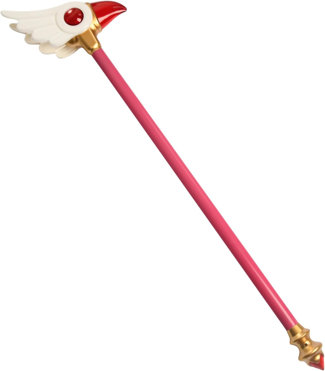 Monenjoyカードキャプターさくら 魔法の杖 封印の杖 透明感 星の杖 85cm クリアカード 魔法少女 道具 武器 魔法の杖 ステッキ 可愛い 樹脂 コスプレ道具 撮影道具 おもちゃ 手遊び ハロウィン コスプレ 武器 道具 用具 ハロウィン イベント - Monenjoy