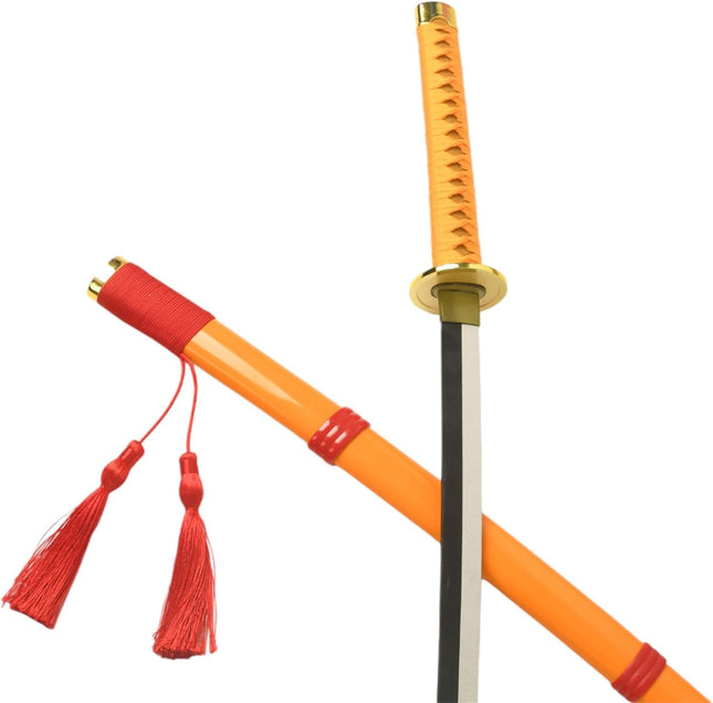 Monenjoy 海賊王 火災のキング 104cm 剣豪百獣海賊団 アルベル 剣士 サムライ ワノ国 海賊 大業物 木 武器 インテリア アクセサリー おもちゃ コスプレ道具 撮影道具 舞台 イベント ハロウィン - Monenjoy