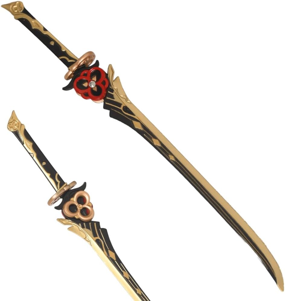 Monenjoy 原神　ミニチュア フィヨルドの歌 フータオ(胡桃) モデル 槍 長柄武器 22cm ミニ武器 おもちゃ 卓上装備品 コスプレグッズ 1/6ver 合金製 塗装済み完成品フィギュア周 - Monenjoy