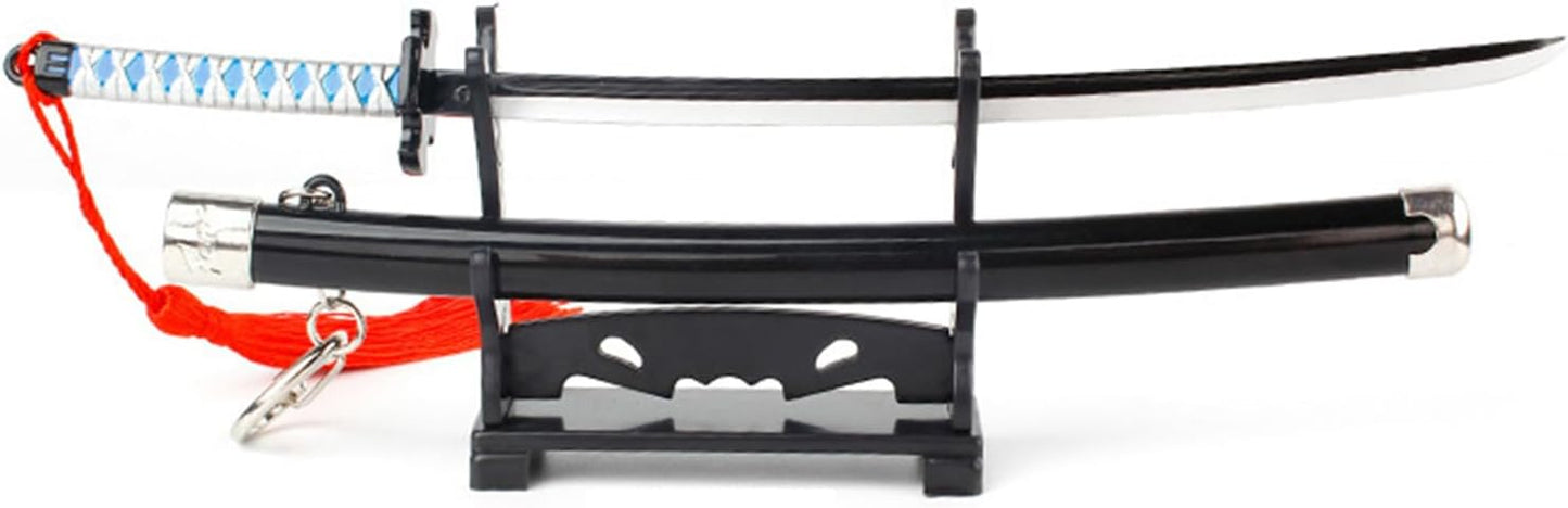 Monenjoy ミニ武器 鬼滅の刃　胡蝶 しのぶ 22cm 押して弾むキーホルダー 未開刃 おもちゃ 合金 レプリカ メタル製 キーホルダーアクセサリー キーリング キーチェーン 小物 雑貨 手遊び 卓上装備品 フィギュア武器 - Monenjoy