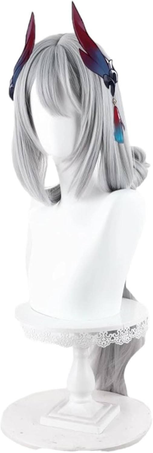 Monenjoy 崩壊スターレイル 桂乃芬 ウィッグ 80cm ロング 自然 ショート ボブ フルウィッグ ストレート ウイッグ wig かつら フルウィッグ ミディアム セミロング - Monenjoy