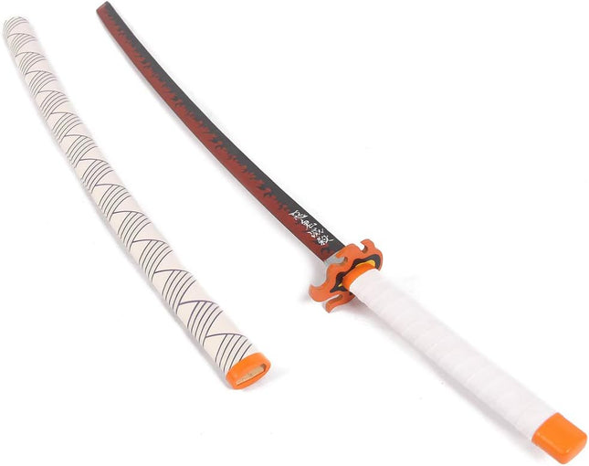 Monenjoy 日輪刀 鬼滅の剣 煉獄 杏寿郎 炎柱 色変わりの刀 赫刀 子供 ハロウィン 侍 剣 武器 レプリカ 軽量 おもちゃ お土産 おみやげ プレゼントクリスマス こどもの日 - Monenjoy