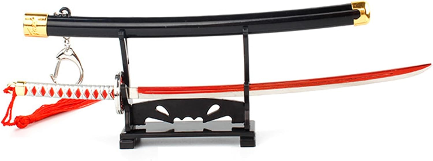 Monenjoy ミニ武器 鬼滅の刃　胡蝶 しのぶ 22cm 押して弾むキーホルダー 未開刃 おもちゃ 合金 レプリカ メタル製 キーホルダーアクセサリー キーリング キーチェーン 小物 雑貨 手遊び 卓上装備品 フィギュア武器 - Monenjoy