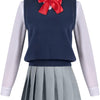 Monenjoy 2.5次元の誘惑 にごリリ 天乃リリサ コスチューム JK服 高校服 ユニフォーム コスプレ衣装 髪飾り付 cosplay ハロウィン クリスマス 仮装 イベント スカート - Monenjoy