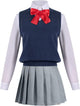Monenjoy 2.5次元の誘惑 にごリリ 天乃リリサ コスチューム JK服 高校服 ユニフォーム コスプレ衣装 髪飾り付 cosplay ハロウィン クリスマス 仮装 イベント スカート - Monenjoy