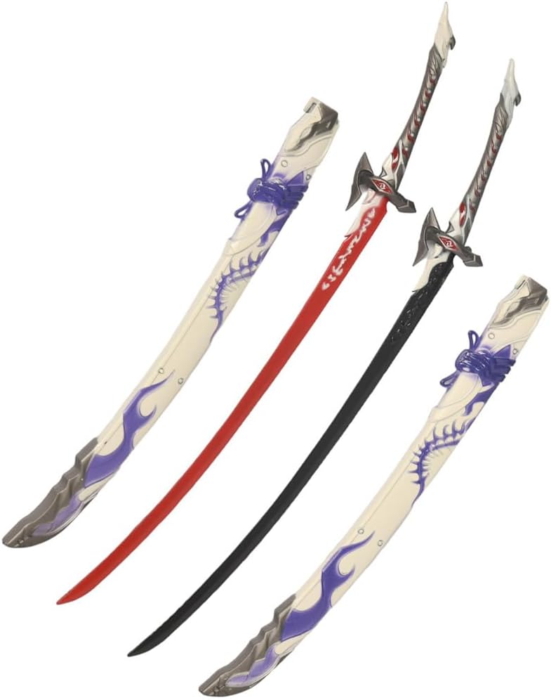 Monenjoy 原神　ミニチュア フィヨルドの歌 フータオ(胡桃) モデル 槍 長柄武器 22cm ミニ武器 おもちゃ 卓上装備品 コスプレグッズ 1/6ver 合金製 塗装済み完成品フィギュア周 - Monenjoy
