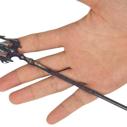 Monenjoy 原神　ミニチュア フィヨルドの歌 フータオ(胡桃) モデル 槍 長柄武器 22cm ミニ武器 おもちゃ 卓上装備品 コスプレグッズ 1/6ver 合金製 塗装済み完成品フィギュア周 - Monenjoy
