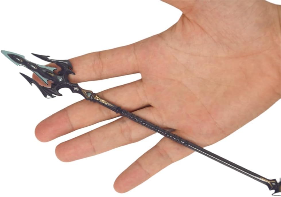 Monenjoy 原神　ミニチュア フィヨルドの歌 フータオ(胡桃) モデル 槍 長柄武器 22cm ミニ武器 おもちゃ 卓上装備品 コスプレグッズ 1/6ver 合金製 塗装済み完成品フィギュア周 - Monenjoy