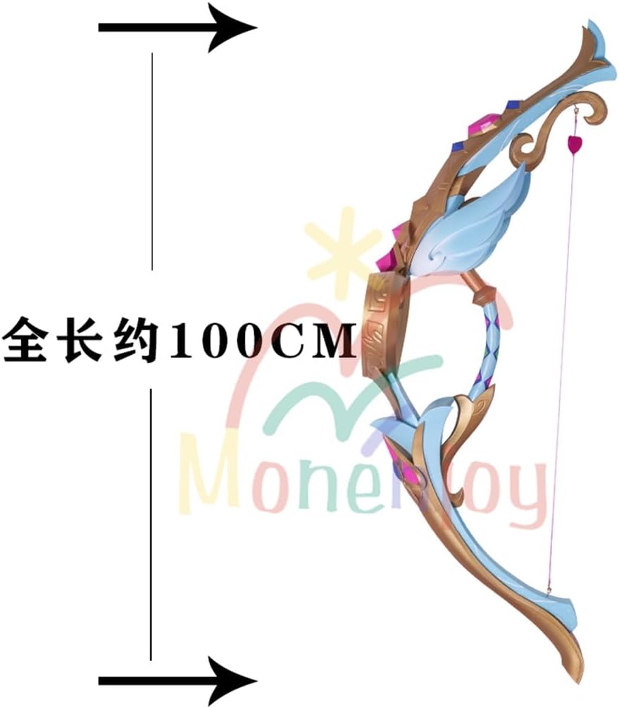 Monenjoy 原神 白雨心弦　コスプレ道具　はくうしんげん 弓 100cm PLA＋PVC材質 1:1レプリカ シグウィン モデル ハロウィン 舞台道具　 - Monenjoy
