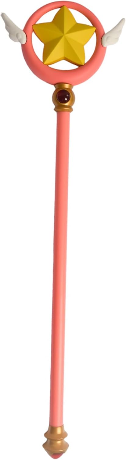 Monenjoyカードキャプターさくら 封印の杖 75cm クロウカード 1：1レプリカ 樹脂 クロウカード 可愛い コスプレ道具 ハロウィン コスプレ 武器 道具 用具 ハロウィン イベント 学園祭 [並行輸入品] - Monenjoy