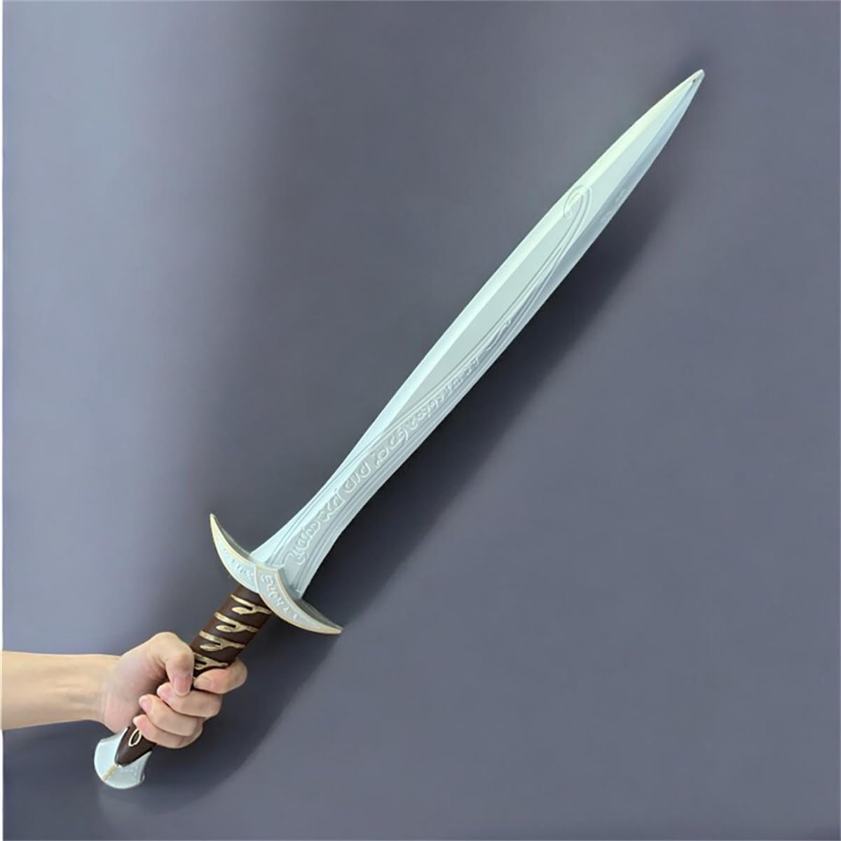 Monenjoy ロード・オブ・ザ・リング ＆ホビット 西洋剣 レプリカ武器 PU製 銀の剣 仮装 パーティーグッズ 手遊び コスプレ小物 ソード コスプレ道具 - Monenjoy