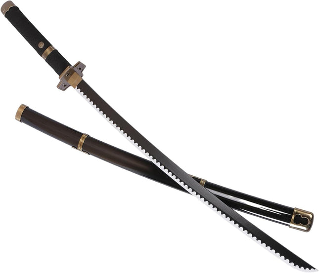 Monenjoy ONE PIECE/ワンピース 海賊狩りのゾロ 良業物 雪走 76cm 剣豪 ワノ国 三刀流剣士 武士 サムライ 武器 木 撮影 三刀流剣士 コスプレ道具 大業物21工 - Monenjoy