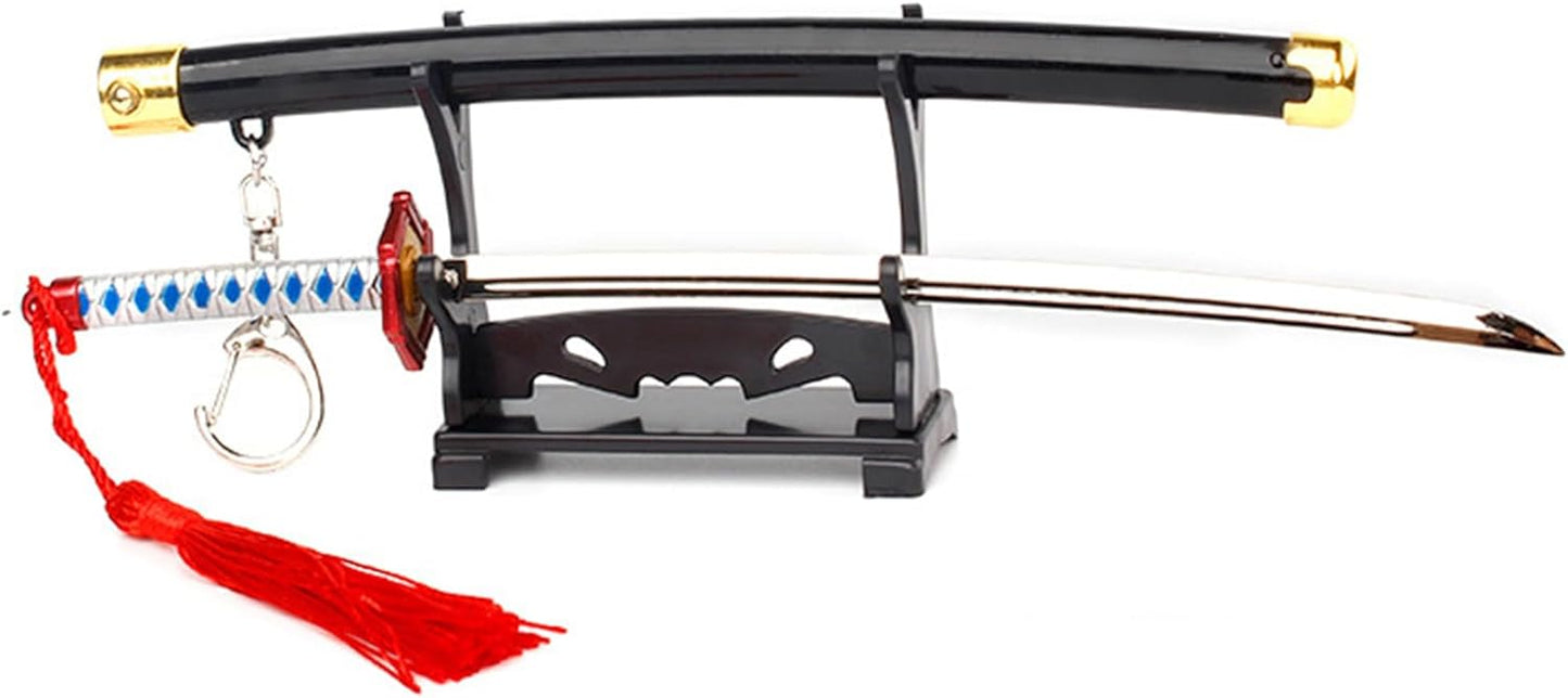 Monenjoy ミニ武器 鬼滅の刃　胡蝶 しのぶ 22cm 押して弾むキーホルダー 未開刃 おもちゃ 合金 レプリカ メタル製 キーホルダーアクセサリー キーリング キーチェーン 小物 雑貨 手遊び 卓上装備品 フィギュア武器 - Monenjoy